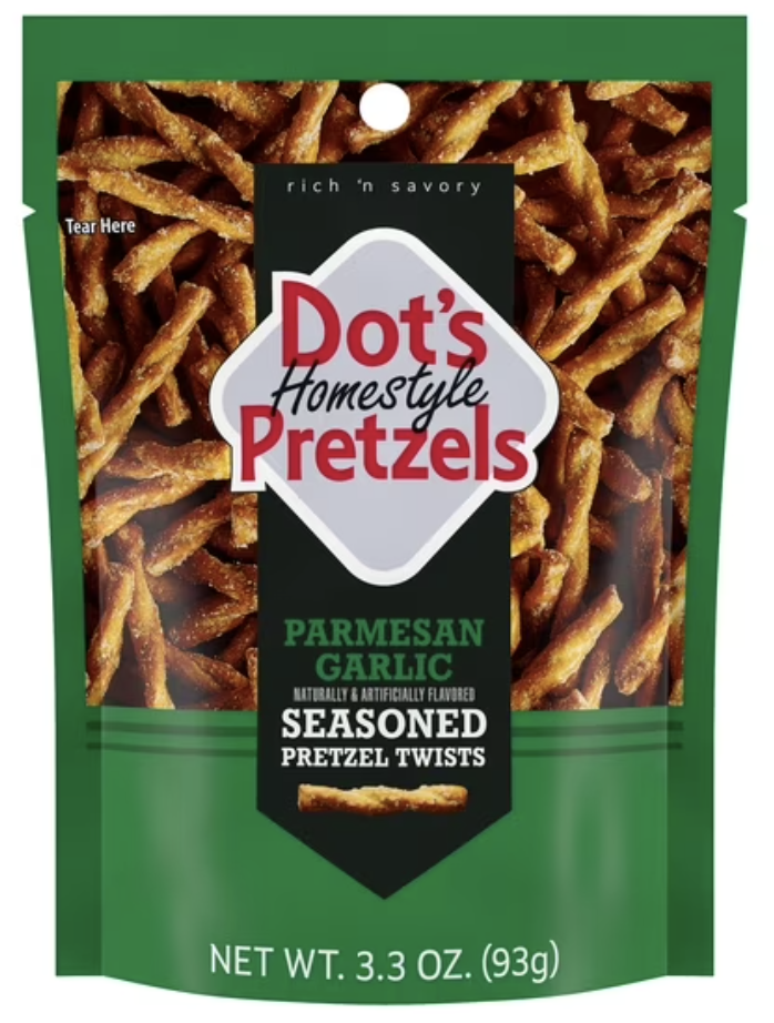 Dot's Homestyle Pretzels Parmesan Garlic Seasoned Pretzel Twists